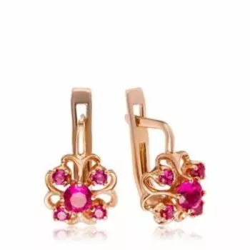 Серебряные серьги с корундами