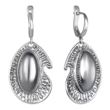 Серебряные серьги с кремнием