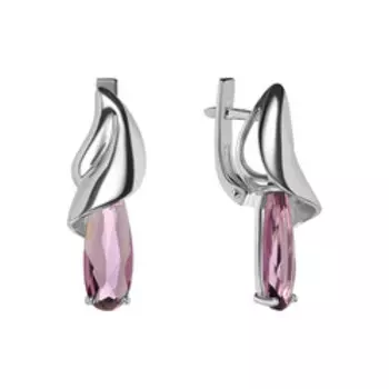 Серебряные серьги с кристаллами