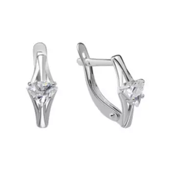 Серебряные серьги с кристаллами Swarovski