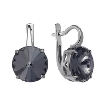 Серебряные серьги с кристаллами Swarovski