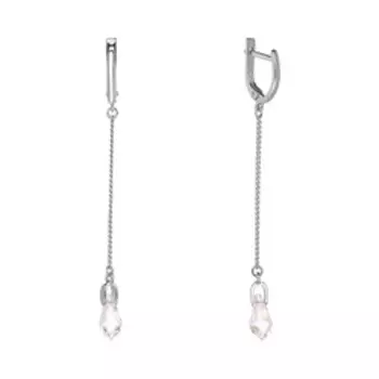 Серебряные серьги с кристаллами Swarovski