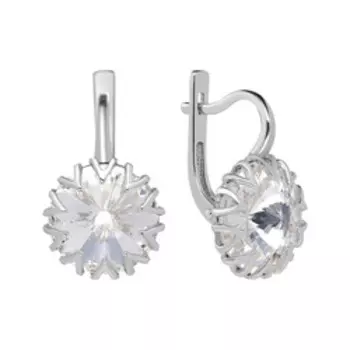 Серебряные серьги с кристаллами Swarovski