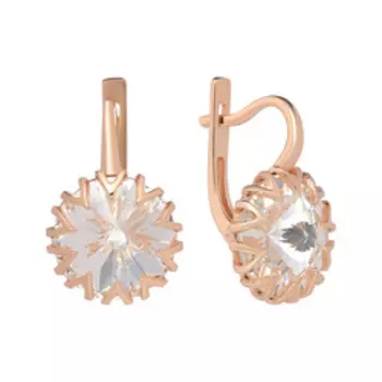 Серебряные серьги с кристаллами Swarovski