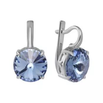Серебряные серьги с кристаллами Swarovski