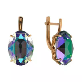 Серебряные серьги с кристаллами Swarovski