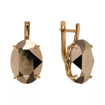 Серебряные серьги с кристаллами Swarovski