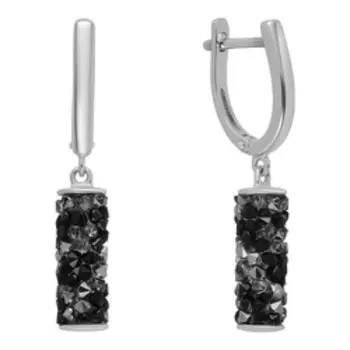 Серебряные серьги с кристаллами Swarovski