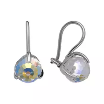 Серебряные серьги с кристаллами Swarovski