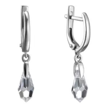 Серебряные серьги с кристаллами swarovski