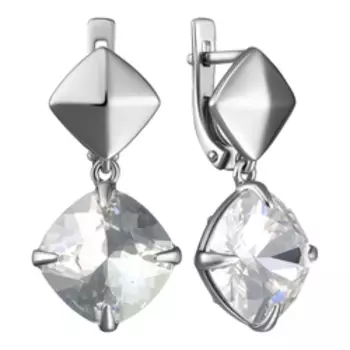 Серебряные серьги с кристаллами Swarovski