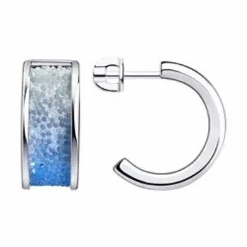 Серебряные серьги с кристаллами Swarovski