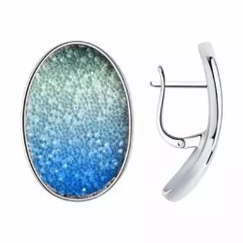 Серьги из серебра с кристаллами