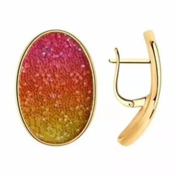 Серебряные серьги с кристаллами Swarovski