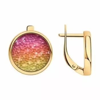 Серебряные серьги с кристаллами swarovski