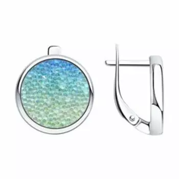 Серебряные серьги с кристаллами Swarovski