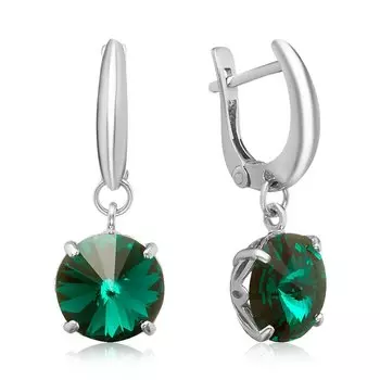 Серебряные серьги с кристаллами SWAROVSKI