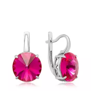 Серебряные серьги с кристаллами SWAROVSKI