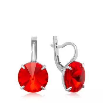 Серебряные серьги с кристаллами SWAROVSKI