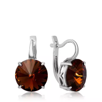 Серебряные серьги с кристаллами SWAROVSKI