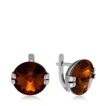 Серебряные серьги с кристаллами SWAROVSKI