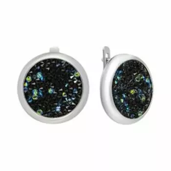 Серебряные серьги с кристаллами Swarovski