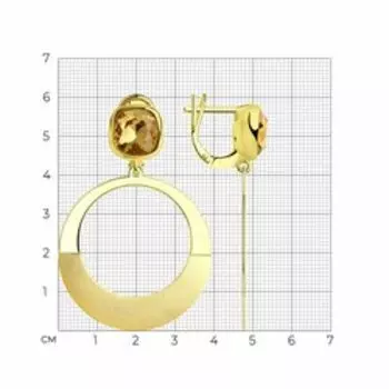 Серебряные серьги с кристаллами Swarovski