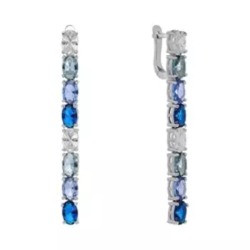 Серебряные серьги с кубическим цирконием