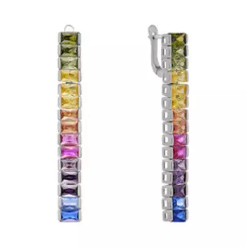 Серебряные серьги с кубическим цирконием