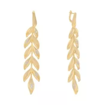 Серебряные серьги с кубическим цирконием