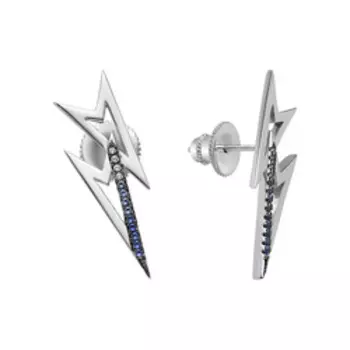 Серебряные серьги с кубическим цирконием
