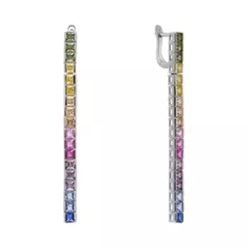 Серебряные серьги с кубическим цирконием