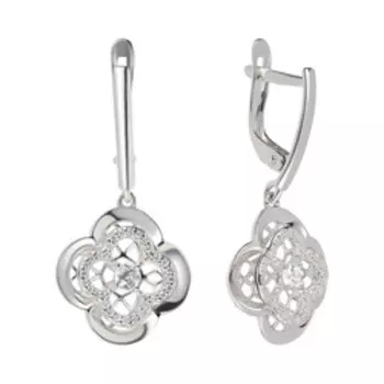 Серебряные серьги с кубическим цирконием