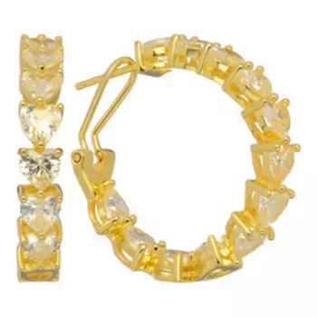 Серебряные серьги с кубическим цирконием