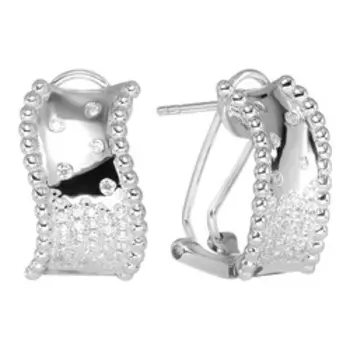 Серебряные серьги с кубическим цирконием