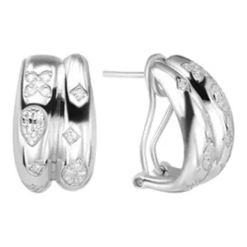 Серебряные серьги с кубическим цирконием