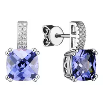 Серебряные серьги с кубическим цирконием