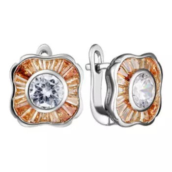 Серебряные серьги с кубическим цирконием