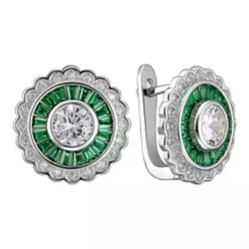 Серебряные серьги с кубическим цирконием