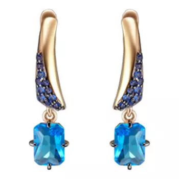 Серебряные серьги с кубическим цирконием