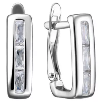 Серебряные серьги с кубическим цирконием