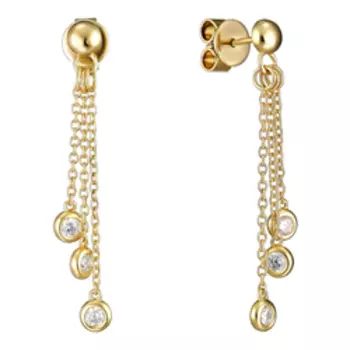 Серебряные серьги с кубическим цирконием