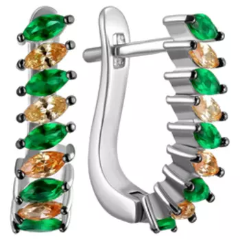 Серебряные серьги с кубическим цирконием