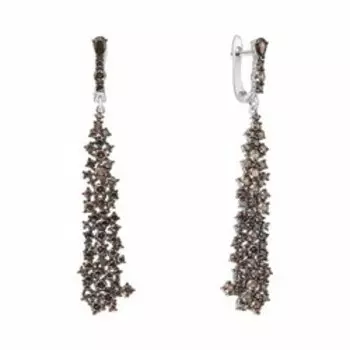 Серебряные серьги с кубическим цирконием