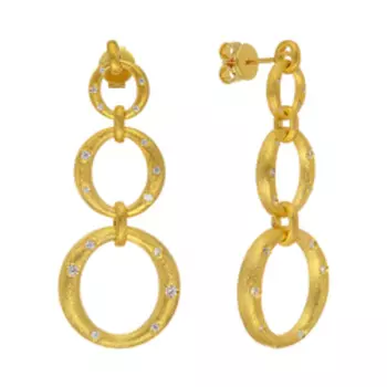 Серебряные серьги с кубическим цирконием