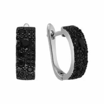 Серебряные серьги с кубическим цирконием