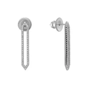 Серебряные серьги с кубическим цирконием "Булавки"