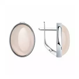 Серьги из серебра с кварцами