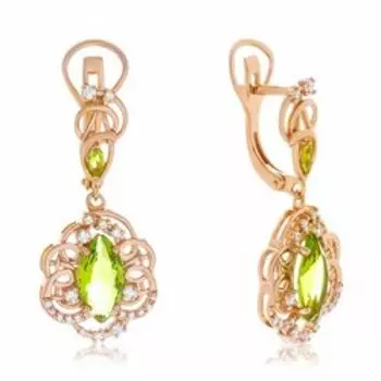 Серебряные серьги с кварцем