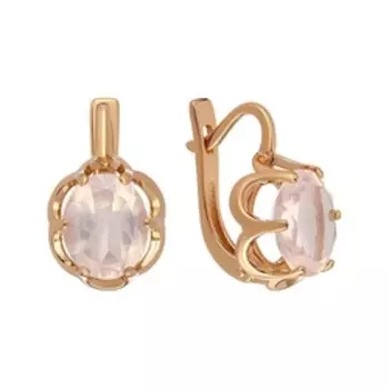 Серебряные серьги с кварцем